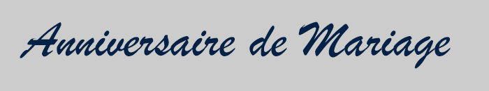 Anniversaire mariage